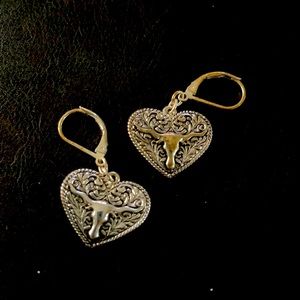 Texas longhorn earrings